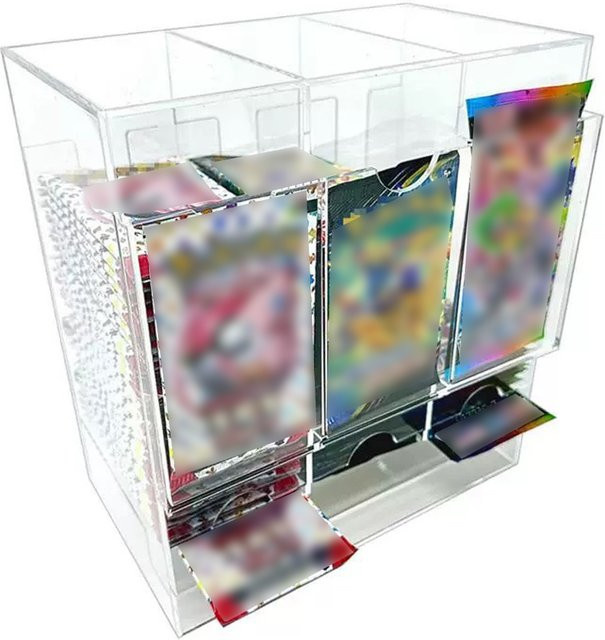 FangNymph Booster-Pack-Spender aus Acryl mit 3 Fächern, transparente Aufbewahrungsbox und Deck-Vitrine für Sammelkarten - Bild 1
