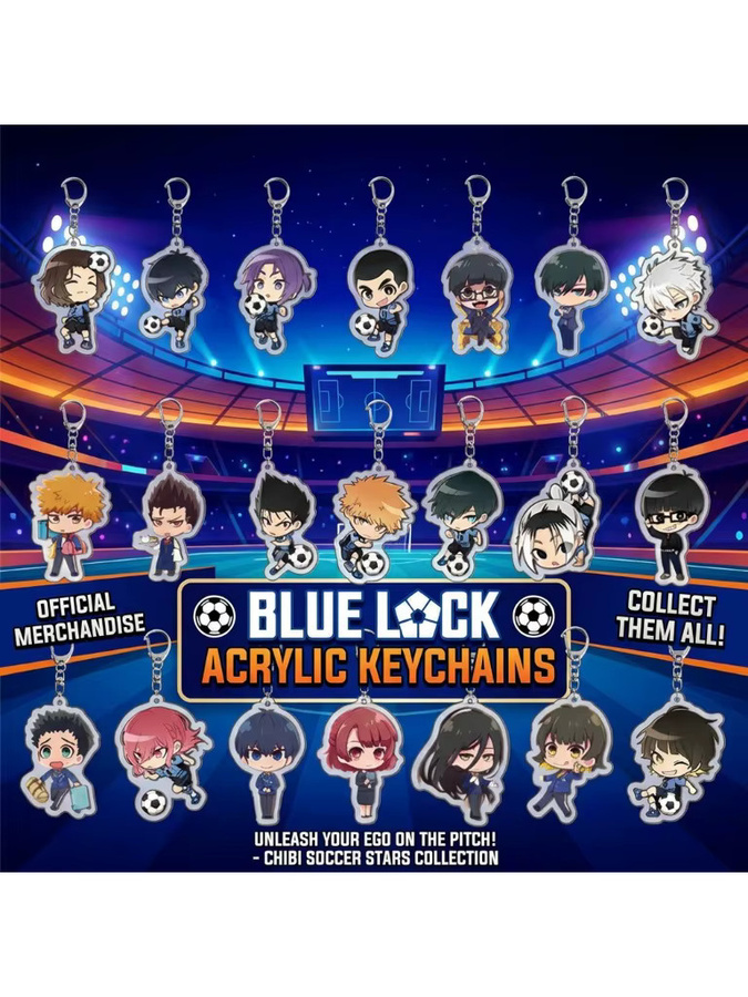 Bandai Blue Lock Schlüsselanhänger, Kiyoshi Jinichi Hachiroku Kiri Chihiro Kamakura National God Refining Accessoires, Hängende Ornamente - Bild 3