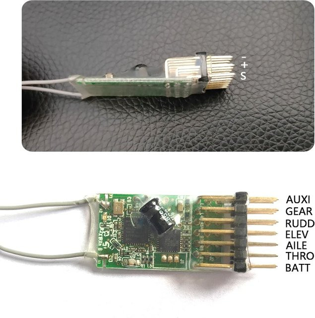Spektrum AR6100e DSM2 6 Kanal 2,4 GHz Empfänger RX mit Anti-Interferenz für RC Drohnen und Hubschrauber - Bild 1