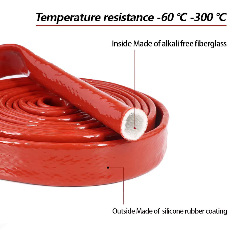 Feuerhemmendes Silikon-Fiberglasrohr mit verdickter Isolierung, schwarz, 4 mm – 35 mm - Bild 2