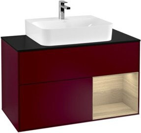 V&B Waschtischunterschrank Finion 100 mit Wandbeleuchtung, Breite: 100 cm, Höhe: 50,1 cm, Tiefe: 50,1 cm - Bild 1