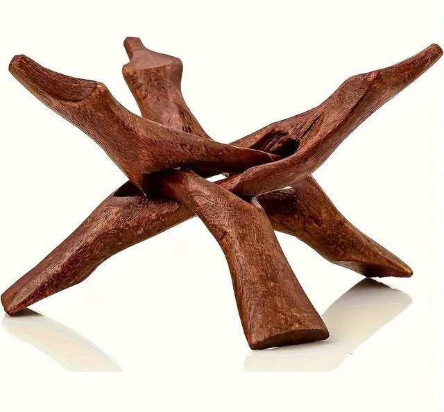 SZ-Damai Stativ-Ausstellungsständer in Schlangen-Optik aus Holz in Braun - Bild 1