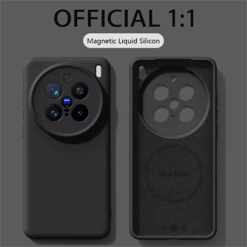 Magnetische Flüssigsilikonhülle für Oppo Find X8 Pro Ultra und X8S Plus in Lila mit Linsenschutz und kabellosem Laden - Bild 2