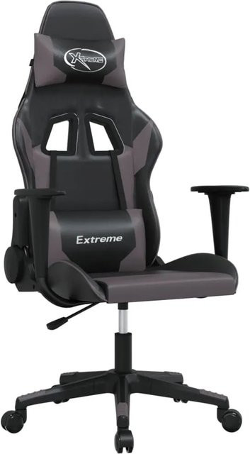vidaXL Gaming-Stuhl in Schwarz und Grau aus Kunstleder - Bild 1