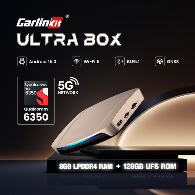 CarlinKit Ultra1 Android 15.0 TV-Box mit 5G, Wireless CarPlay und Wireless Android Auto Adapter für YouTube, Netflix und IPTV - Bild 1