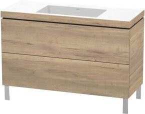 Duravit Waschtischunterschrank L-Cube c-bonded in Eiermarmor-Optik mit 2 Auszügen, B/T: 120 x 48 cm - Bild 1