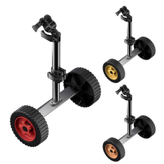 Corefit Rasentrimmer Stützräder in Gelb mit 28mm Aufsatzrädern für einfache Handhabung - Bild 4