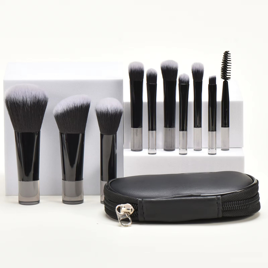 Make-up-Pinsel-Set, 10 Stück, schwarz, Unisex - Bild 2