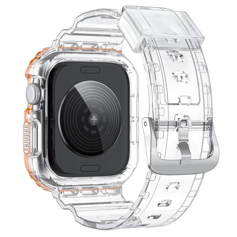 Ashion Uhrenarmband mit Hülle, Silikon, Weiß, Unisex, für Apple Watch Series 10 42 mm 46 mm - Bild 2