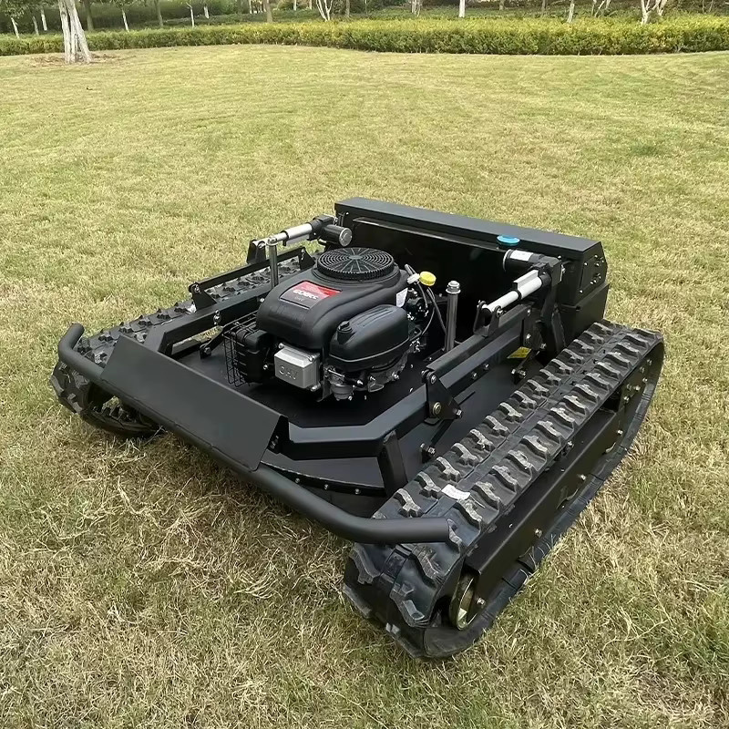 Selbstfahrender ferngesteuerter 4-Takt-Rasenmäher mit hohem Drehmoment und Grassammeleimer in Schwarz - Bild 2