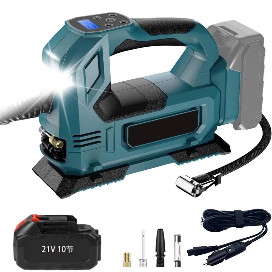 Kabellose elektrische Luftpumpe von Makita als Autoreifen-Luftkompressor mit LED-Licht für 18 V Akku - Bild 2
