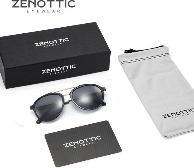 ZENOTTIC Sonnenbrille Pilot, Metall, Vollrand, polarisiert, Unisex - Bild 1