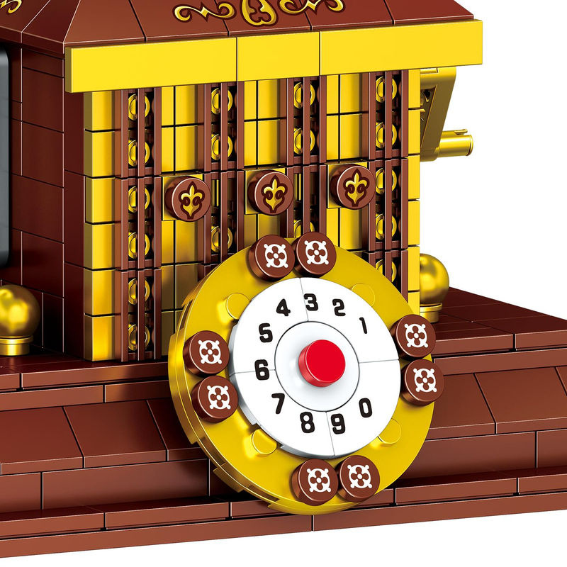 Wucifang Bags Retro-Telefon Bausteine Set aus Kunststoff, 410 Teile Vintage Spielzeug für Kinder und Schreibtischdekoration - Bild 5