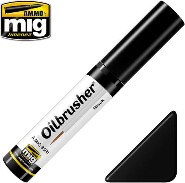 AMMO by MIG Jimenez Oilbrusher Black, Schwarz - Bild 1