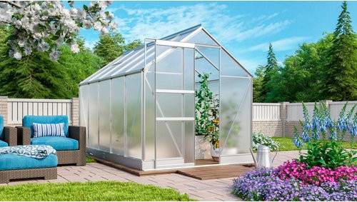 VITAVIA Gewächshaus Apollo Plus 6200 aus Aluminium in Silber, B/H/T: 195 x 209,5 x 131 cm - Bild 1