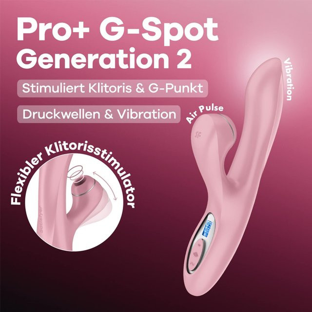 Satisfyer Pro+ G-Spot Generation 2 Vibrator in Pink, Länge: 22 cm - Bild 1