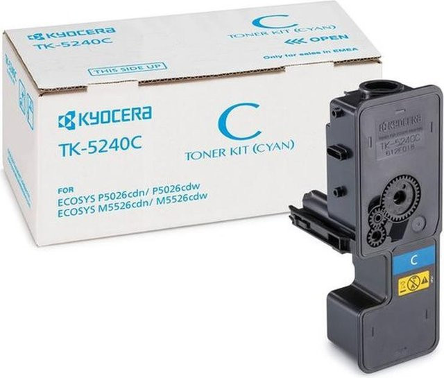 Kyocera TK-5240 Original Tonerkartusche Cyan für ECOSYS M5526cdn, ECOSYS M5526cdwr, ECOSYS P5026cdn und ECOSYS P5026CDW - Bild 1