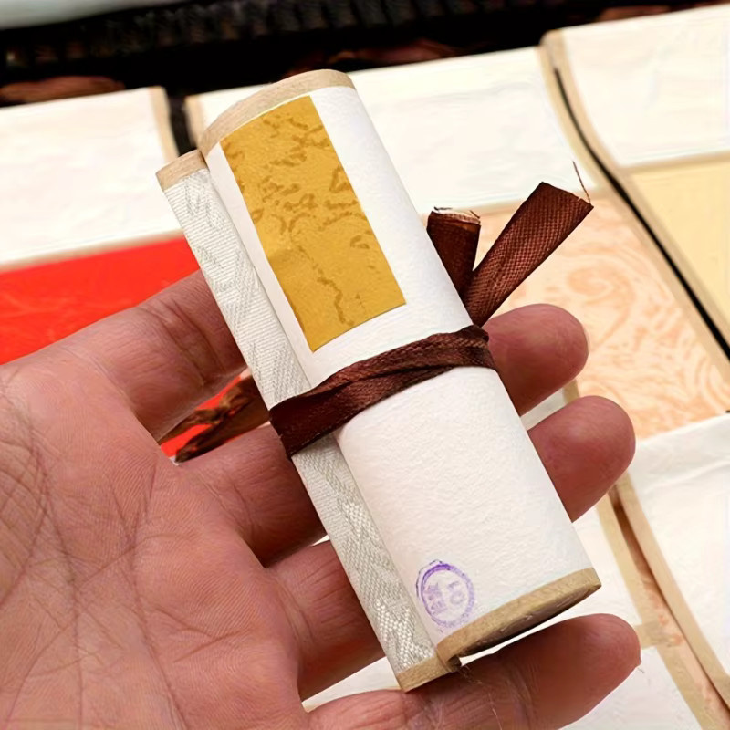 10er-Pack Mini-Reispapierrollen in Multicolour, blanko zum Aufhängen für Kalligraphie, DIY-Kunst und traditionelle asiatische Dekoration - Bild 2
