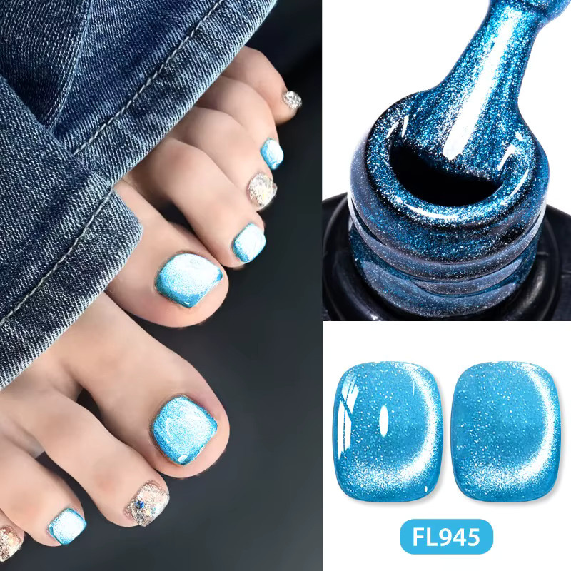 Four Lily Blaue Katze Magnetischer Gel Nagellack Glitter, 10 ml - Bild 7