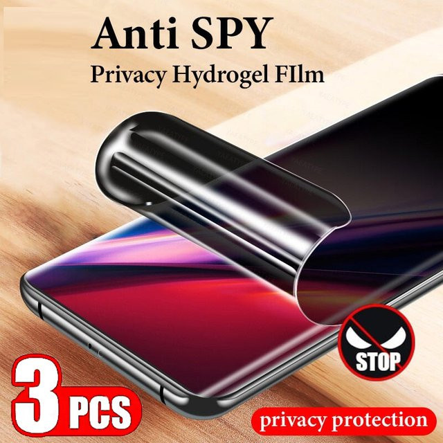 3er Pack Datenschutz Hydrogel Displayschutzfolie für Realme 13, 14 Pro Plus 5G, 14T, 14x und 15 Pro Lite 4G 5G, transparent - Bild 1
