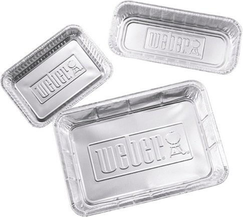 Weber Aluminium-Grillschalen groß, 10 Stück, silberfarben - Bild 2