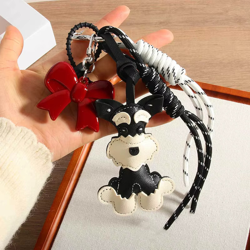 Yogodlns Schlüsselanhänger, Schnauzer, PU-Leder, Damen - Bild 4