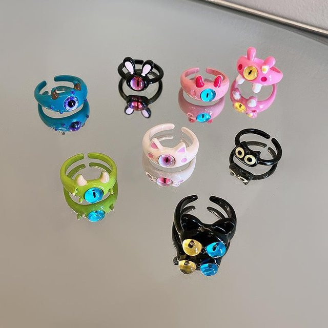 Ring Augen, Grün, Damen, Offen - Bild 1