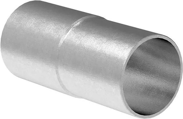 FeNau Steckverbinder aus Edelstahl in Silber, Ø 33,7 mm, Wandstärke 2,5 mm auf 2,0 mm, Länge: 65 mm, zum Kleben - Bild 1