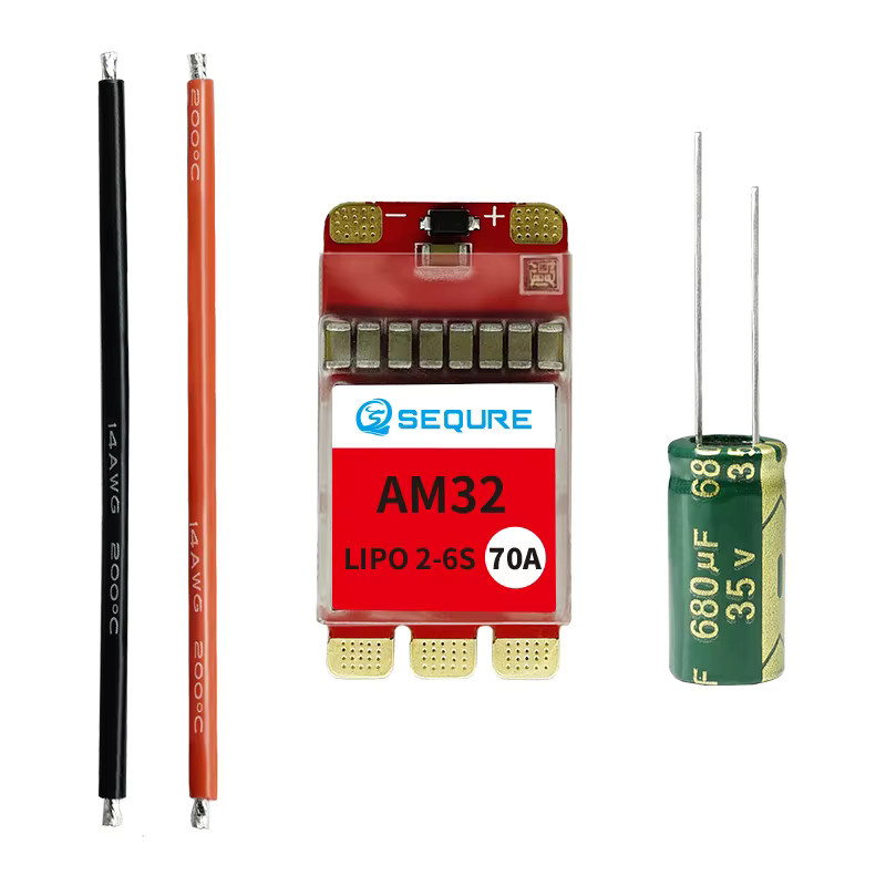 Sequre 2670 Bürstenloser ESC 2-6S 70A in Rot mit BLHeli_32/AM32 Unterstützung für FPV Renn Drohnen, UAV und Modellboote - Bild 2