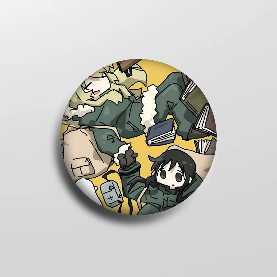 Bilibili Kunstbrosche, Anime Mädchen, Runde Reversnadel - Bild 5