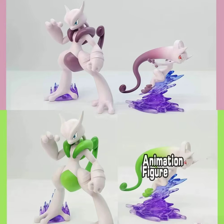 Bandai Mega Mewtwo Anime Figur aus PVC in Weiß und Lila, Höhe: 7,5 cm - Bild 2