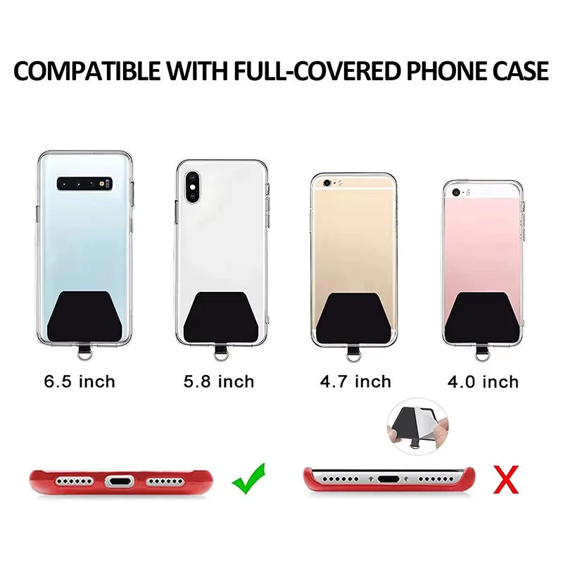 Universelles Anti-Verlust-Telefon-Lanyard in Schwarz, abnehmbares Handy-Umhängeband mit Clip und Handgelenk-Schnur für alle Smartphones - Bild 3