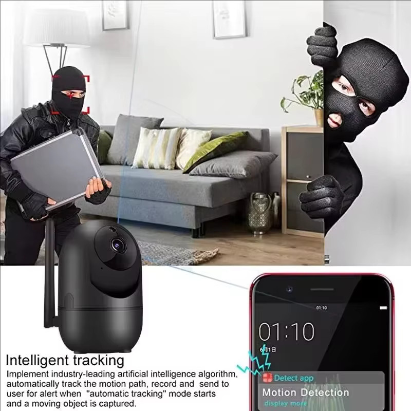 EWIND WLAN IP-Kamera für Smart Home mit automatischer Verfolgung, 1620P, Nachtsicht und wasserdichtem Design, Farbe: Weiß - Bild 4