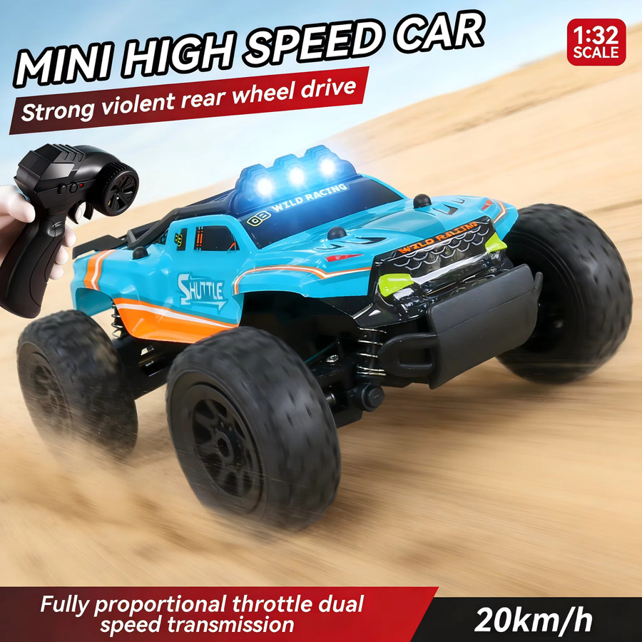 JJRC Mini-Hochgeschwindigkeits-RC-Drift-Rennwagen, Geländewagen, 1:32, mit LED-Leuchten - Bild 1