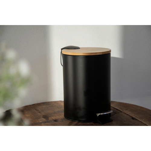 WENKO Treteimer Tortona Easy-Close mit Absenkautomatik in Schwarz Matt, Höhe: 23,5 cm, Volumen: 3 l - Bild 3