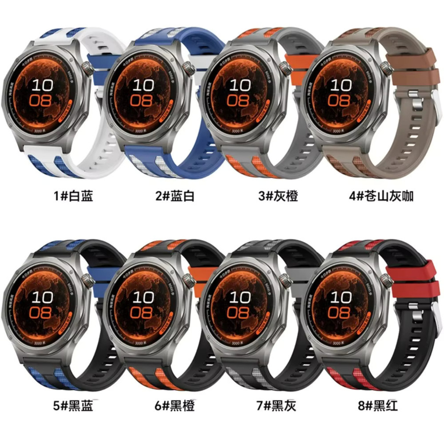 OPPO Uhrenarmband Silikon, zweifarbig, 22 mm, Unisex - Bild 5