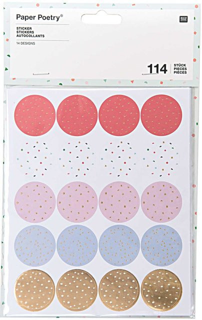 Rico Design Paper Poetry Sticker Konfetti mit 114 Stück - Bild 1
