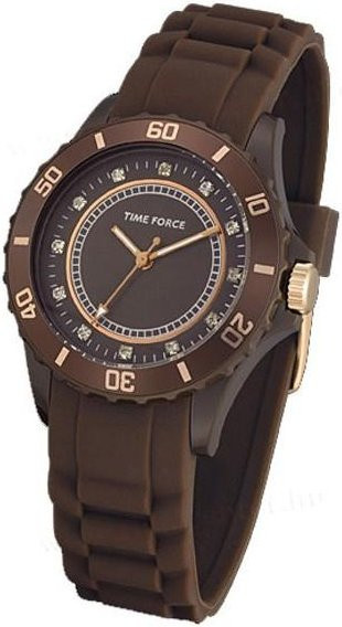 TIME FORCE Armbanduhr, Quarz, Kunststoff, Braun, Grau, Damen - Bild 1