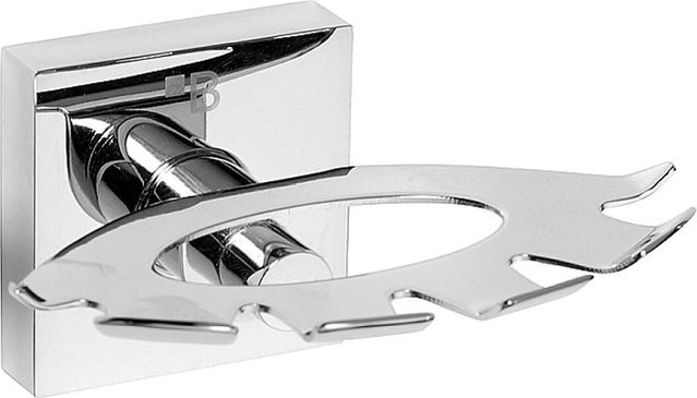 Brillantbad META Zahnbürstenhalter aus Messing in Chrom poliert Silber B/T/H: 10,5 x 5,5 x 8,5 cm - Bild 1