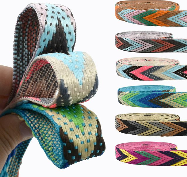 Deepeel Polyester Jacquard Gurtband in Mehrfarbig, Breite: 22 mm - Bild 1