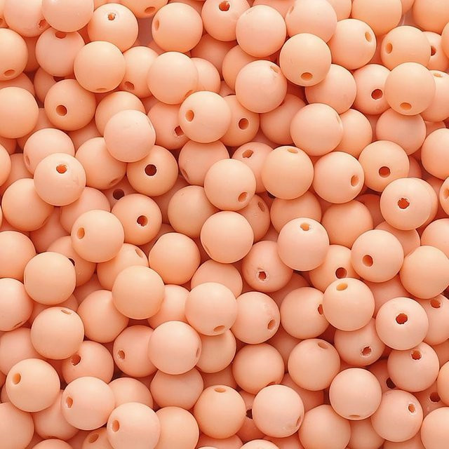 Beadia Accessories Acrylperlen, mattiert, rund, 10 mm, nude - Bild 1