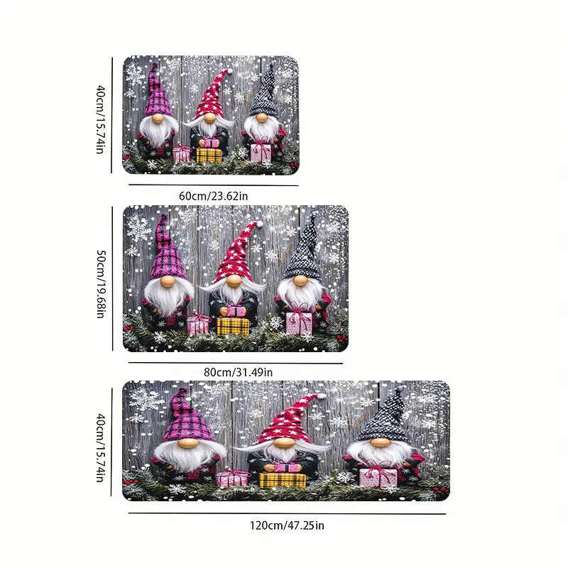 VIKAMA 3er-Set Weihnachtsteppiche und weiche Fußmatten für Küche, Wohnzimmer und Schlafzimmer - Bild 4