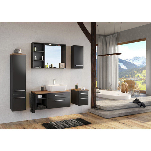 Waschtischunterschrank Davos von HELD MÖBEL in Grau, B/T/H: 90 x 41 x 47 cm - Bild 1