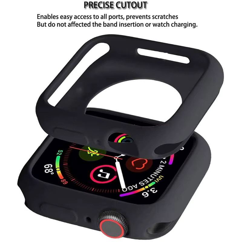 yunfook Silikonhülle für Apple Watch, Schwarz, Unisex - Bild 3