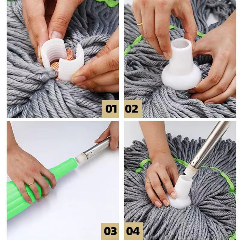 Untior Twist Mops aus Mikrofaser für die Bodenreinigung in Grün mit langem Stiel - Bild 3