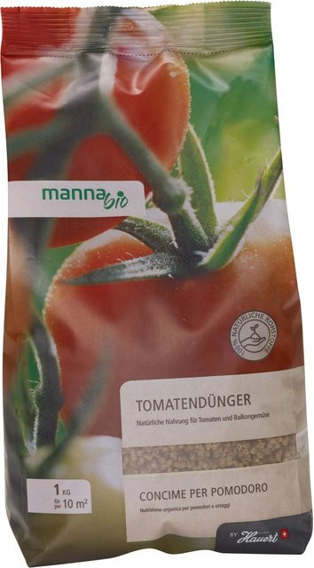 Manna Bio Granulierter Bio Tomatendünger für Fruchtgemüse wie Tomaten, Gurken, Paprika und Zucchini, 1 kg - Bild 1