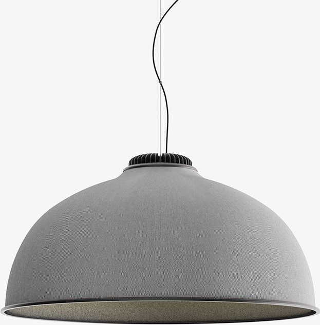 Luceplan Farel D96 LED-Pendelleuchte in Schwarz Matt mit Hellgrau und Weiß, Warmweiß 2700K - Bild 1