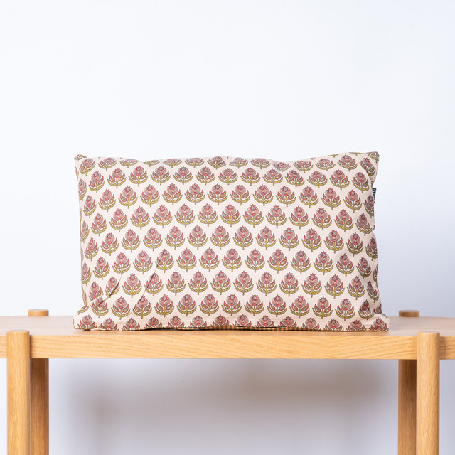 Blume2000 Zierkissen mit floralem Muster in Beige, B/H: 55 x 35 cm - Bild 1