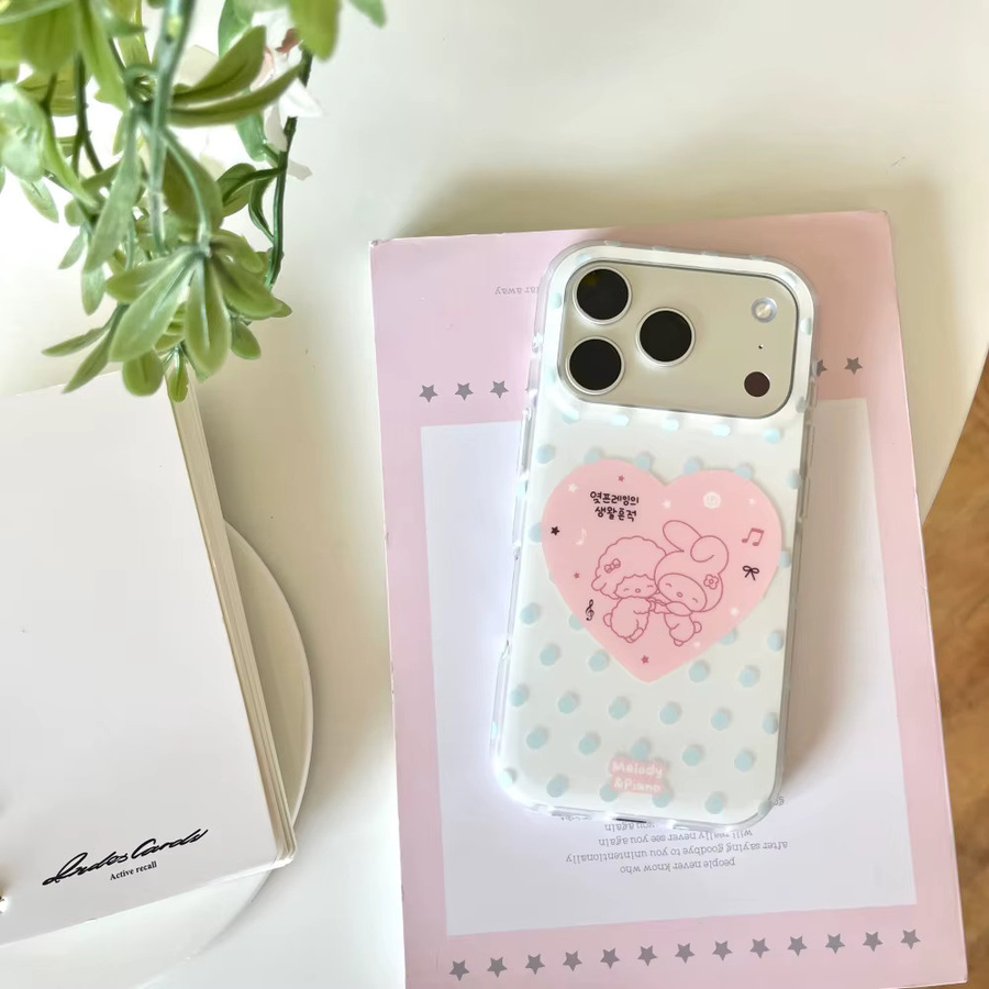 Sanrio My Melody Schutzhülle mit Linsenschutz für iPhone 15 Pro Max, iPhone 16 und iPhone 17 Pro Max im süßen Koreanischen Cartoon-Design - Bild 2