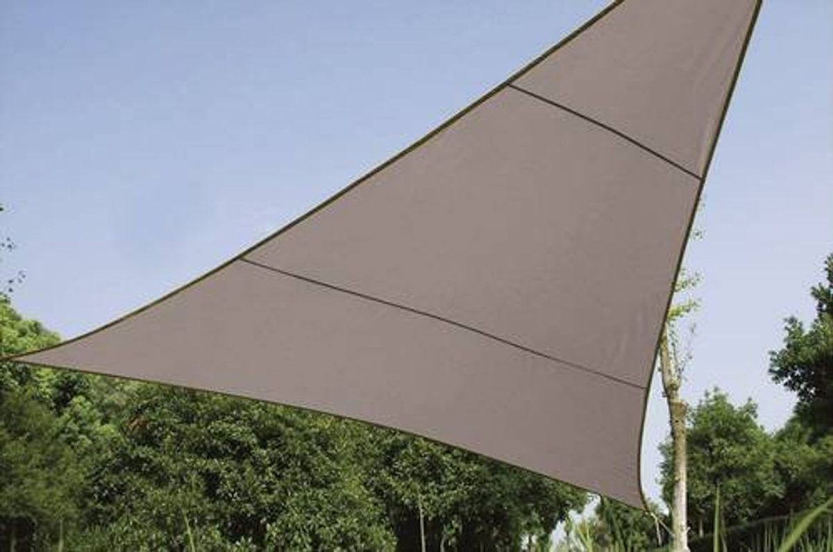 Perel Dreieck-Sonnensegel in Braun-Grau, B/T: 360 x 360 cm - Bild 2